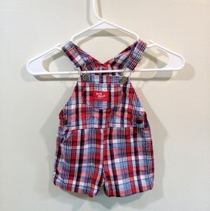 OshKosh B'gosh Red & Blue Overalls